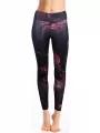Fundango Leggings Print női sportnadrág fekete színben 1