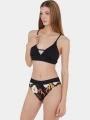 Fundango Sahara V-neck Cami Top női bikini felső fekete színben 1