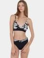 Fundango Sahara V-neck Cami Top női bikini felső fekete színben 1