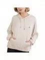 Fundango Echo Loose Hoodie női kapucnis pulóver homok színben 1