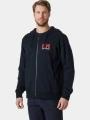 Helly Hansen Hh Logo Full Zip Hoodie 2.0 férfi kapucnis pulóver sötétkék színben 1
