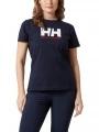 Helly Hansen W Hh Logo T-Shirt női rövid ujjú póló sötétkék színben 1