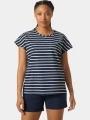 Helly Hansen W Thalia Summer Top női rövid ujjú póló sötétkék színben 1