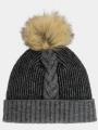 Spyder Plait Pom Hat bojtos sapka fekete színben 1