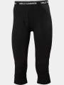 Helly Hansen Lifa Merino Midweight 3/4 Pant férfi aláöltöző nadrág fekete színben 1