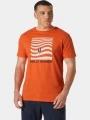 Helly Hansen Shoreline T-Shirt 3.0 férfi rövid ujjú póló narancssárga színben 1