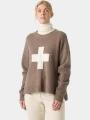 Helly Hansen W Bliss Ski Knit Sweater női kötött pulóver barna színben 1