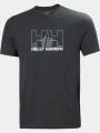 Helly Hansen Nord Graphic T-Shirt férfi rövid ujjú póló fekete színben 1