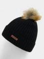 Fundango Merna Beanie női bojtos sapka fekete színben 1