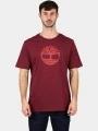 Timberland Tree Logo Short Sleeve Tee férfi rövid ujjú póló bordó színben 1