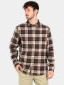 Timberland Midweight Flannel Check Shirt férfi hosszú ujjú ing barna színben 1