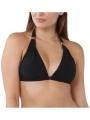 Barts Solid Halter Triangle női bikini felső fekete színben 1
