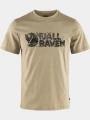 Fjallraven Lush Logo T-shirt M férfi rövid ujjú póló homok színben 1
