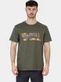 Fjallraven Multicolor Logo T-shirt M férfi rövid ujjú póló oliva színben 1