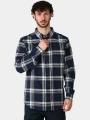 Fjallraven Övik Lite Flannel Shirt M férfi hosszú ujjú ing sötétkék színben 1