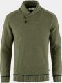 Fjallraven Lada Sweater M férfi kötött pulóver zöld színben 1
