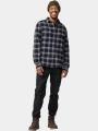 Fjallraven Övik Heavy Flannel Shirt M férfi hosszú ujjú ing sötétkék színben 1