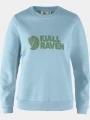 Fjallraven Fjällräven Logo Sweater W női pulóver világoskék színben 1
