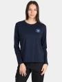Fjallraven 1960 Logo T-shirt LS W női hosszú ujjú póló sötétkék színben 1