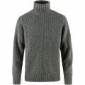 Fjallraven Övik Roller Neck Sweater M férfi kötött pulóver szürke színben 1