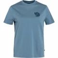 Fjallraven Fox Boxy Logo Tee W női rövid ujjú póló kék színben 1