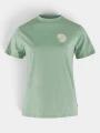 Fjallraven Fox Boxy Logo Tee W női rövid ujjú póló világoszöld színben 1