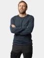 Fjallraven Abisko Wool LS M férfi hosszú ujjú póló sötétkék színben 1