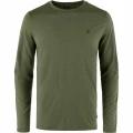 Fjallraven Abisko Wool LS M férfi hosszú ujjú póló zöld színben 1