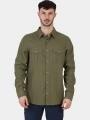 Fjallraven Övik Travel Shirt LS M férfi hosszú ujjú ing zöld színben 1