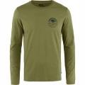Fjallraven Forever Nature Badge LS M férfi hosszú ujjú póló zöld színben 1