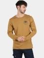 Fjallraven Forever Nature Badge LS M férfi hosszú ujjú póló barna színben 1