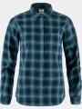 Fjallraven Övik Flannel Shirt W női hosszú ujjú ing kék színben 1