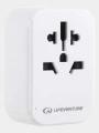 Lifemarque European Travel Adaptor with USB + USB C átalakító fehér színben 1