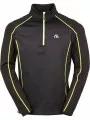 Mico Man Half Neck Full Zip Shirt Velour férfi hosszú ujjú sport póló fekete színben 1