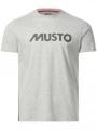 Musto M Musto Logo Tee férfi rövid ujjú póló szürke színben 1
