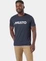 Musto M Musto Logo Ss Tee férfi rövid ujjú póló sötétkék színben 1
