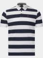 Musto M Original Striped Ss Polo férfi galléros póló sötétkék színben 1