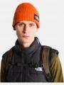 The North Face Tnf Logo Box Cuffed Beanie kötött sapka narancssárga színben 1