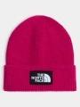 The North Face Tnf Logo Box Cuffed Beanie kötött sapka magenta színben 1
