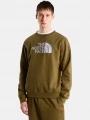 The North Face M Tnf Essential Drew Peak Regular Crew férfi pulóver oliva színben 1