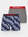 O'Neill O'Neill Men Boxer Cutting Logo 2-Pack férfi alsónadrág szürke színben 1