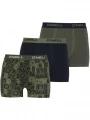 O'Neill Men boxer O'Neill aop logo & plain 3-pack férfi alsónadrág oliva színben 1