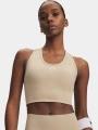 Under Armour Vanish Seamless Mid Bra női sportmelltartó homok színben 1
